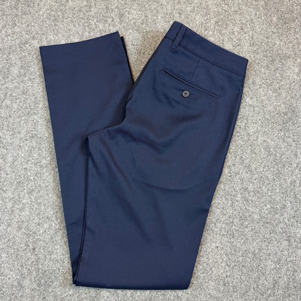 Mizzen+Main Baron Chino Trim Fit Navy Blue Performance Pants 32W 34L NEW